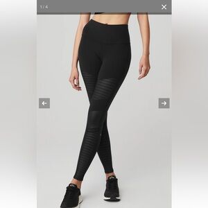 ALO Yoga Black High-Waist Moto Leggings